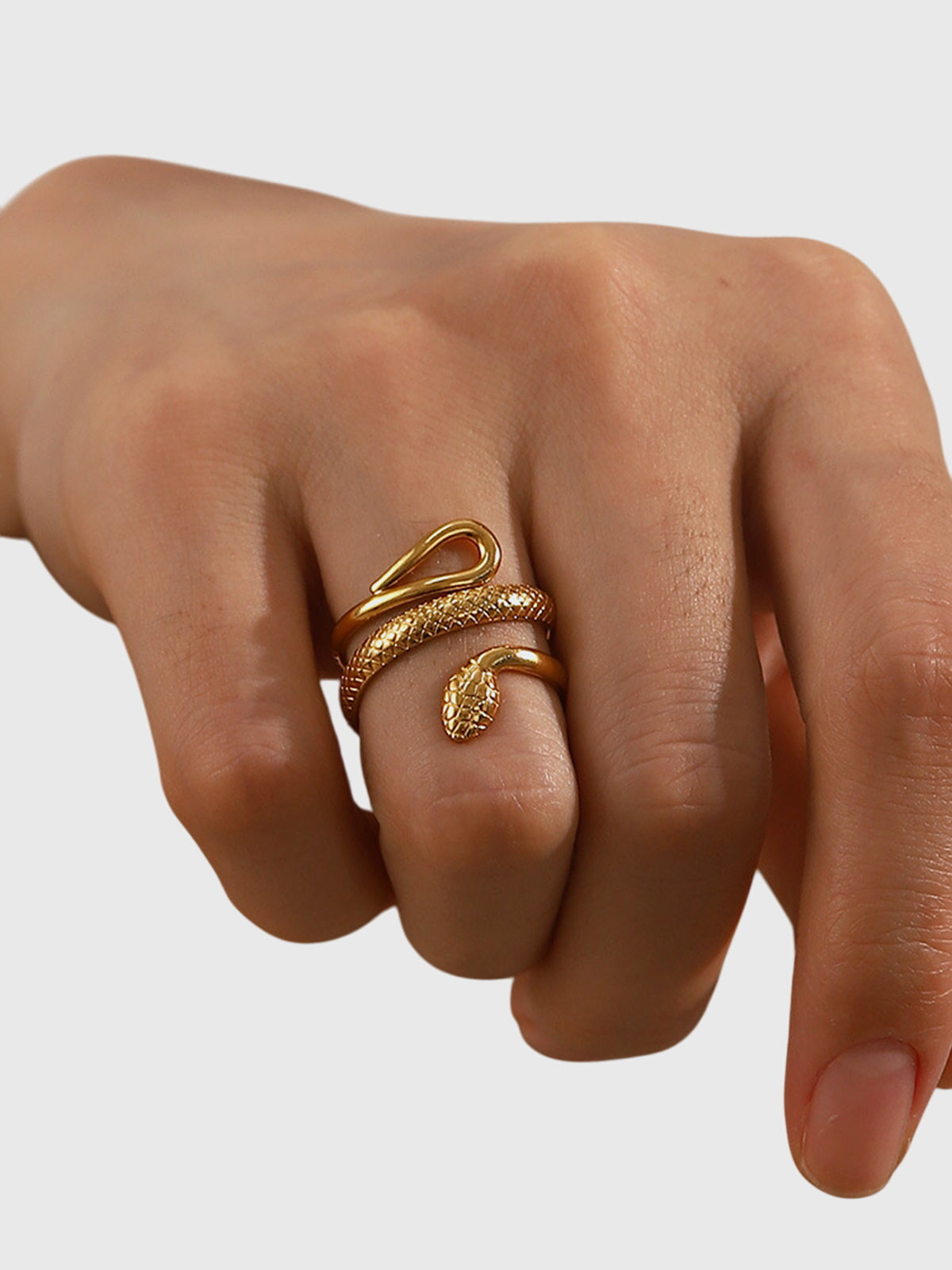 Aubrey | Anello Regolabile a Forma di Serpente