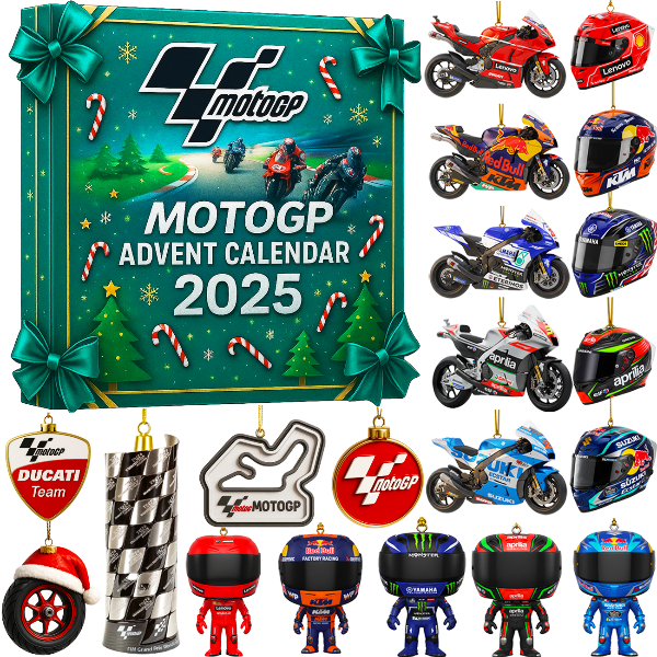Calendario Avvento Moto 2025 | 24 Giorni Con Decorazioni Acriliche 2D | Regalo Per Motociclisti E Appassionati