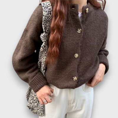 Celore – Cardigan Caldo in Moka