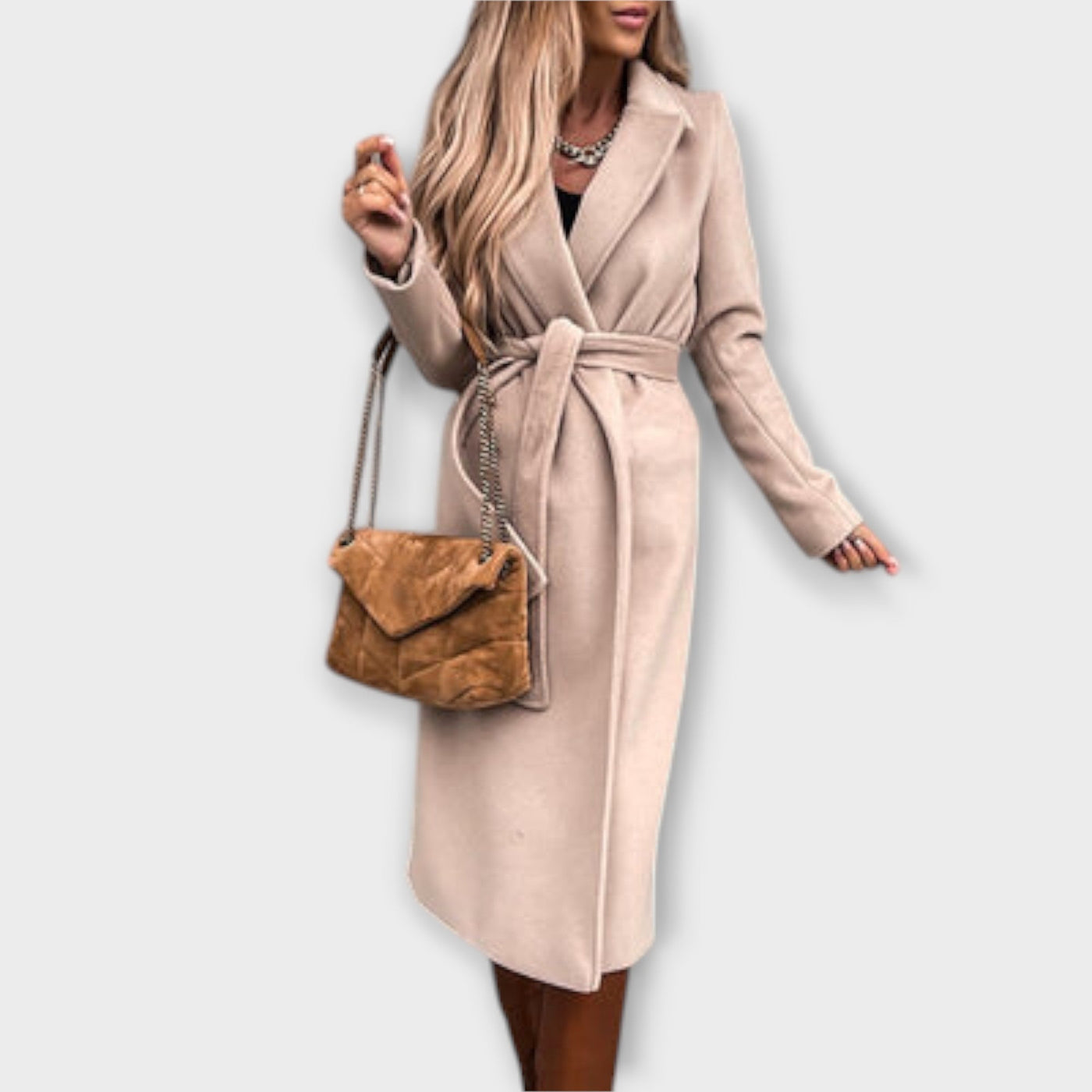 Eliza — Cappotto lungo elegante con cintura