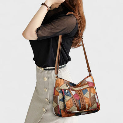 Solara - Borsa in pelle a mosaico